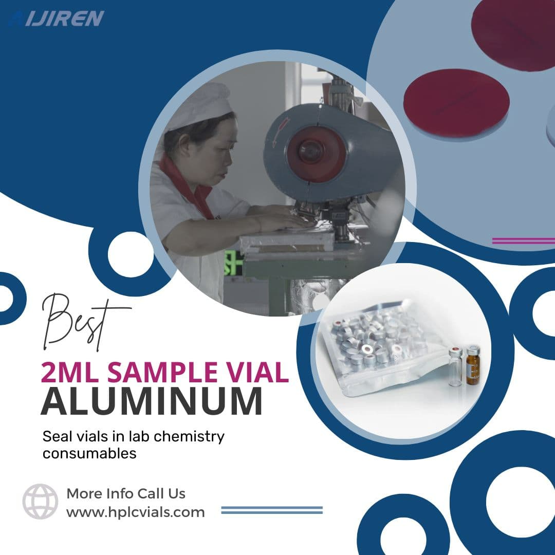 2-ml-Probenfläschchen mit silbernen Aluminiumkappen ND11 in Verbrauchsmaterialien für die Laborchemie