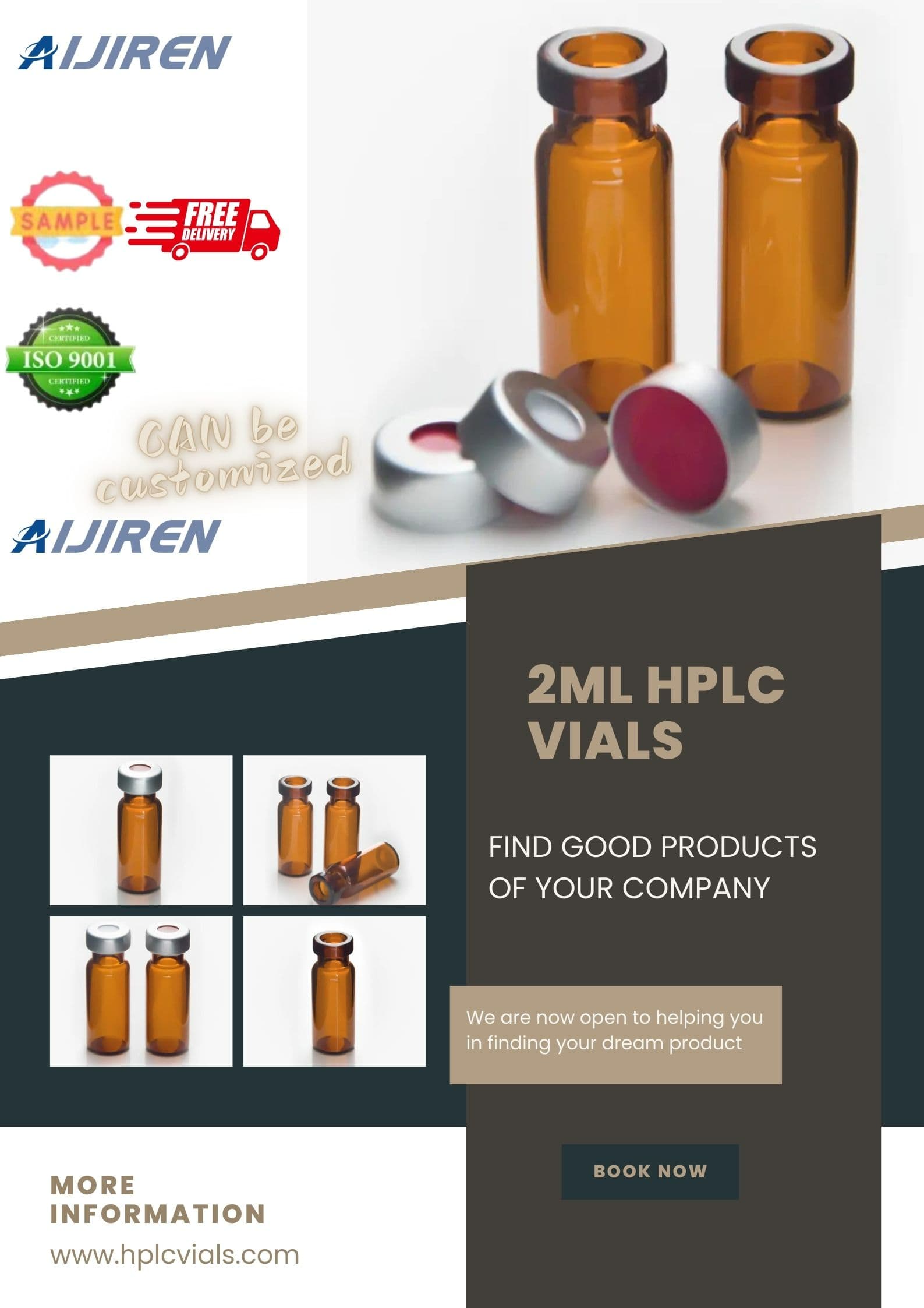 Im Labor verwenden Sie 9–425-Schrauben-Silikon-HPLC\/GC-Borosilikatglas-3,3-Fläschchen