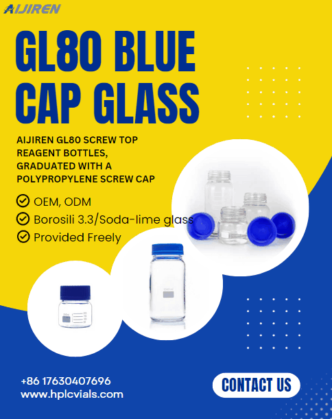 20-ml-Headspace-FläschchenMeistverkaufte GL80-Glasreagenzflasche mit blauem Deckel und 1000-ml-Medienflasche zu verkaufen