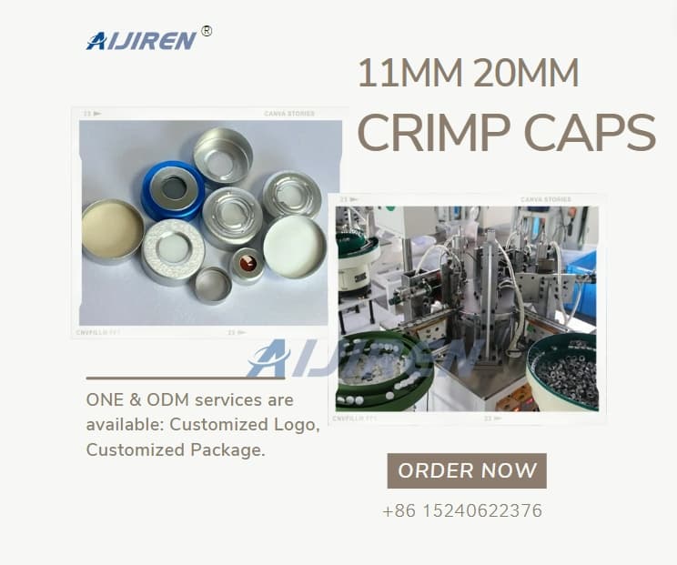 2ml autosampler vialHigh Quality 11mm 20mm Crimp Top Aluminum Caps for Wholesale